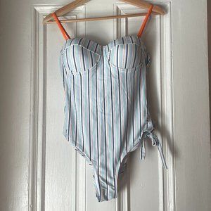 Striped One Piece Swimsuit